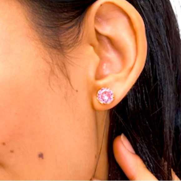 New Kate Spade Crystal Stud pink Earrings - Picture 9 of 13